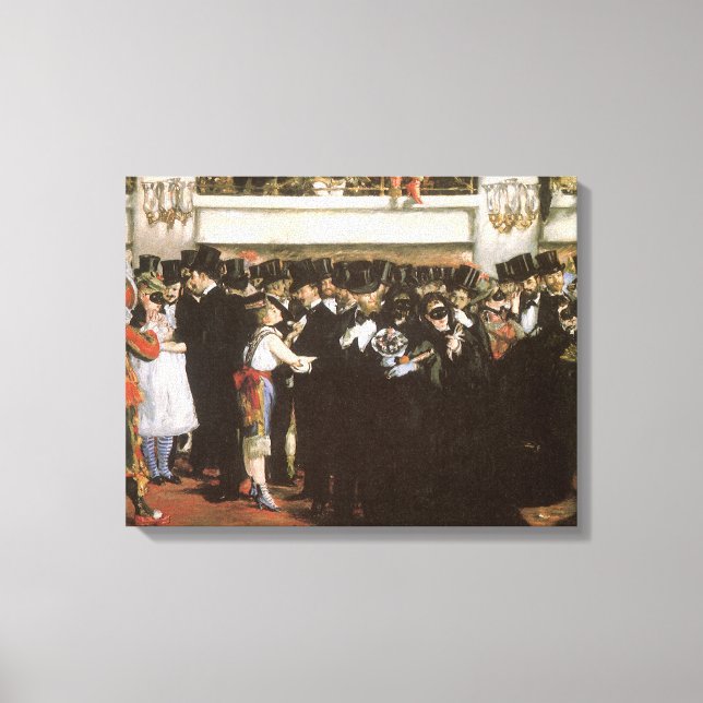 Maskierter Ball an der Oper von Edouard Manet Leinwanddruck (Vorderseite)