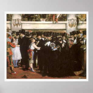 Maskierter Ball an der Oper von Edouard Manet Poster