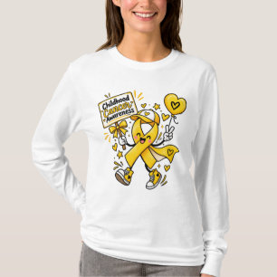 Maskottchen des goldenen Bands für das Bewusstsein T-Shirt