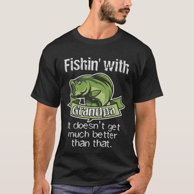 Maskottchen-Junge der Welt der Fantasy-Fischerei T-Shirt (Vorderseite)