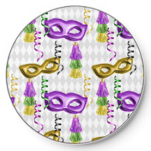 MASKS & STREAMS lila & GOLD MARDI GRAS