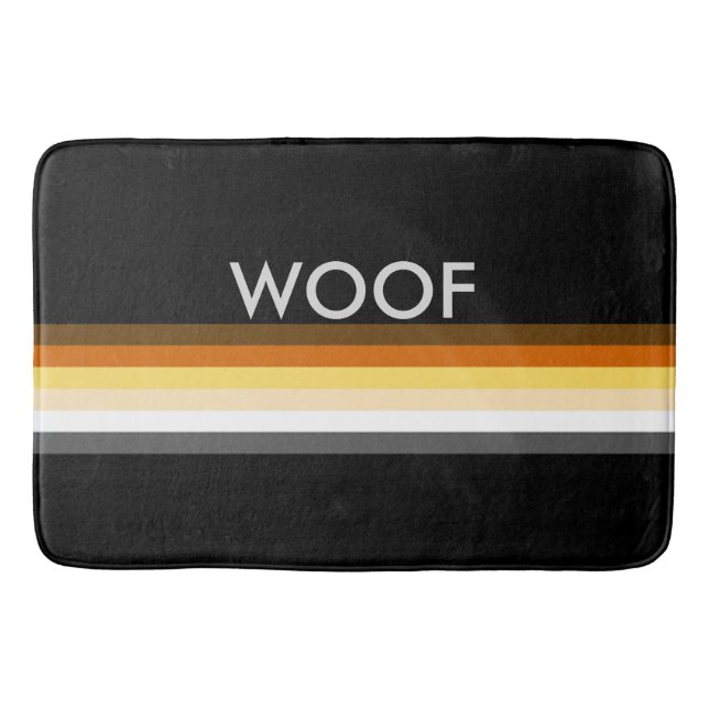 Maskuline Cool Gay Bears Flag WOOF Badematte (Vorderseite)