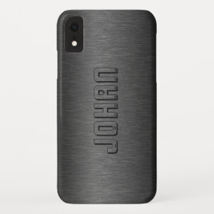 Maskuline dunkelgrau gebürstetes Aluminium Hinterg Case-Mate iPhone Hülle