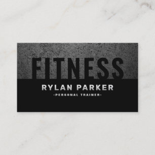 Maskuline Fitness Personal Trainer Grob dunkel Visitenkarte