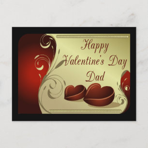 Maskuline für Vater Valentine Postkarte