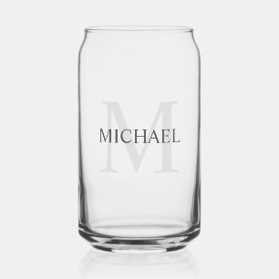 Maskuline Personalisierte Monogramm und Name Dosenglas