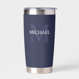 Maskuline Personalisierte Monogramm und Name Thermobecher