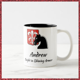 Maskuline Rot und Schwarzer Ritter in leuchtender  Zweifarbige Tasse