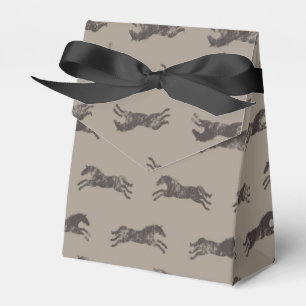 Maskuline Schwarze und Tan Classic Pferde Geschenkschachtel