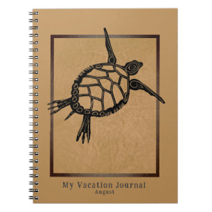Maskuline Sea Turtle Vacation Journal Notizblock