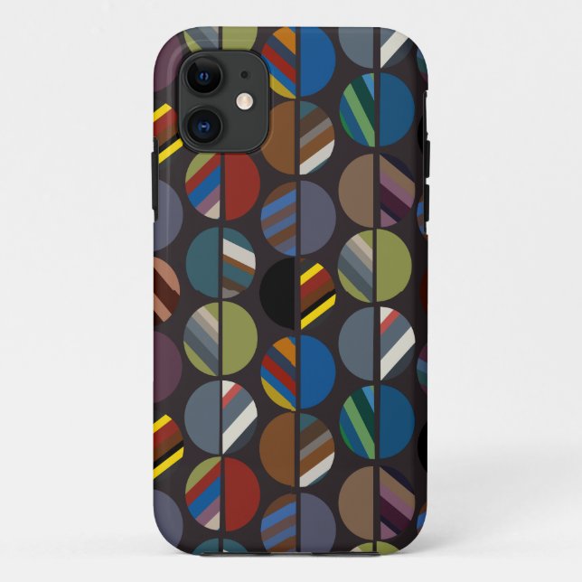 Maskuline Streifen Oval Halves Case-Mate iPhone Hülle (Rückseite)