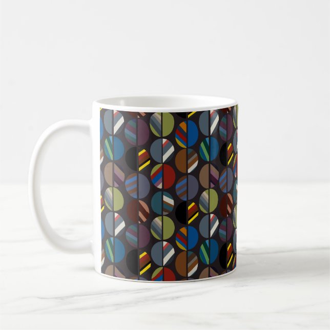 Maskuline Streifen Oval Halves Kaffeetasse (Links)