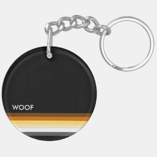 Maskuline und elegante Gay-Bear-Pride-Flagge WOOF Schlüsselanhänger