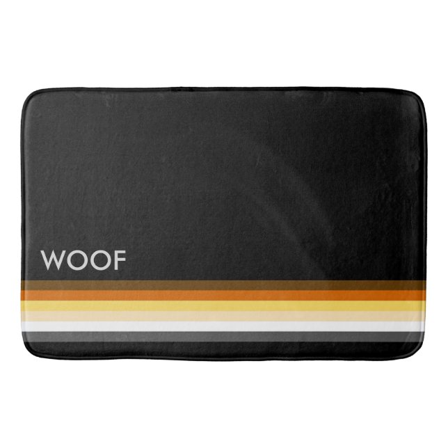 Maskuline und stilvolle Gay Bears Flag WOOF Badematte (Vorderseite)