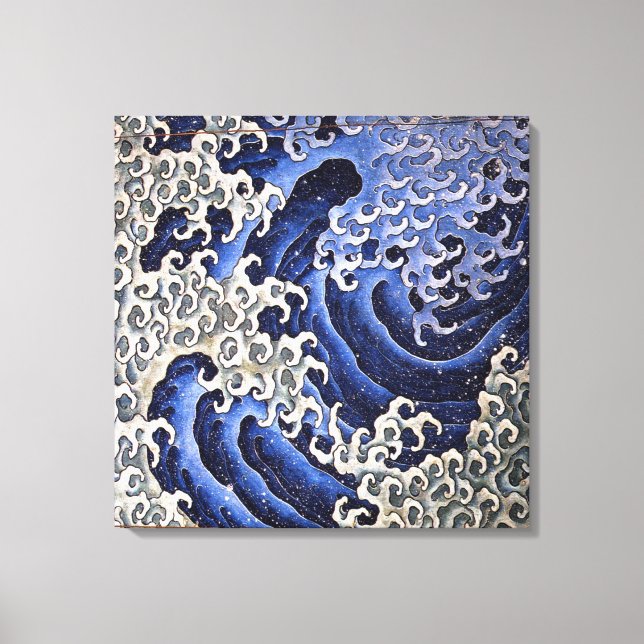 Maskuline Wave. Katsushika Hokusai Leinwanddruck (Vorderseite)