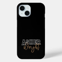 Maskuliner schwarzer Name mit Monogramm