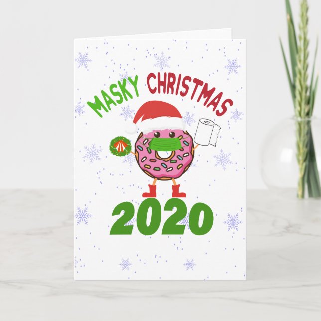 Masky Christmas Donut Santa Quarantine Weihnachten (Vorderseite)