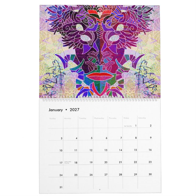Maskyrinth-Kalender von Lin Tarczynski für 2026 Kalender (Jan 2027)