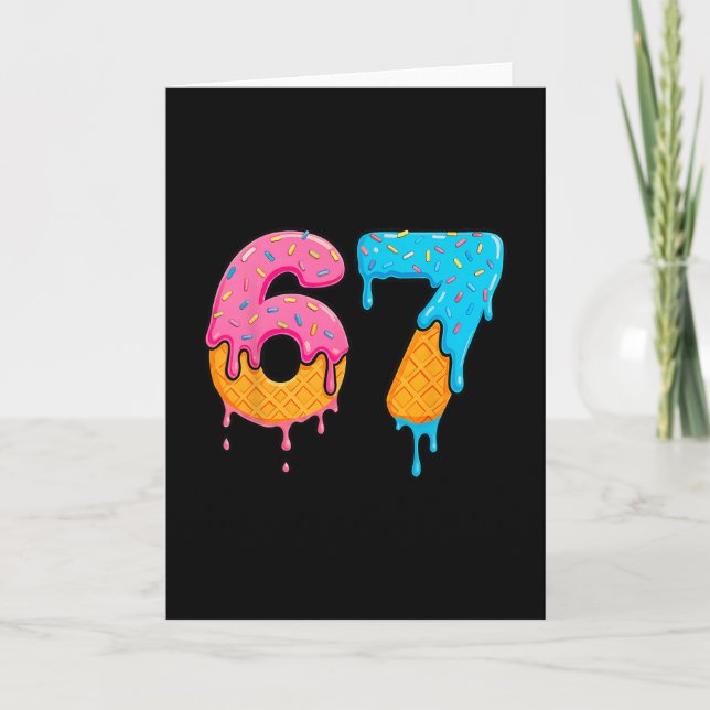 Mason 67 Eis-Drip-Meme Six Seven  Karte (Vorderseite)