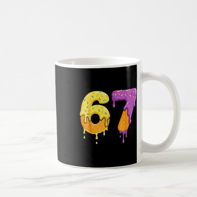 Mason 67 Ice Cream Drip Meme Six Seven Funny  Kaffeetasse (Rechts)