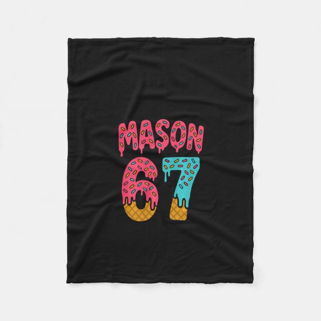 Mason 67 Ice Cream Meme Funny Six Seven (on Ck) Pu Fleecedecke (Vorderseite)