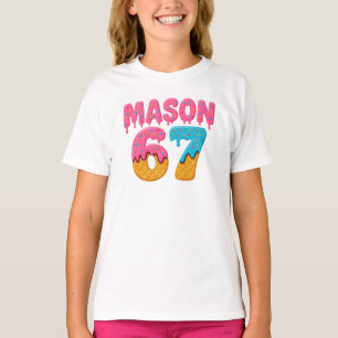 Mason 67 Ice Cream Meme Funny Six Sieben Mason Eis T-Shirt