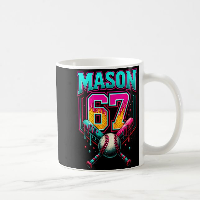 Mason 67 Lustiger Eiscreme-Tropf Baseball Eiscreme Kaffeetasse (Rechts)