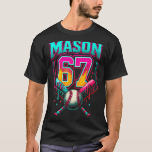 Mason 67 Lustiger Eiscreme-Tropf Baseball Eiscreme T-Shirt