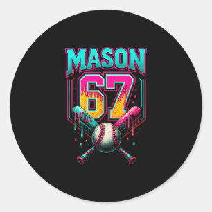 Mason 67 Lustiger Eiscreme-Tropfen Bysebyll Eiscre Runder Aufkleber