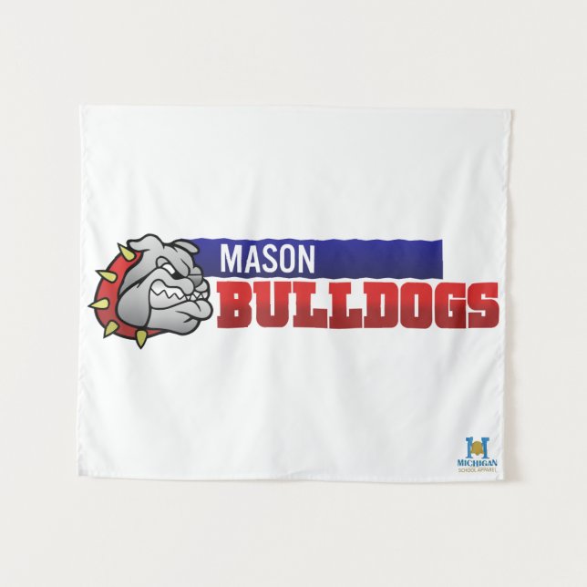 Mason Bulldogs #3 Wandteppich (Vorderseite (Horizontal))