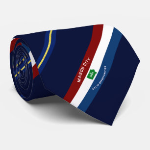Mason City (Iowa) Stadtflagge Neck Tie Krawatte