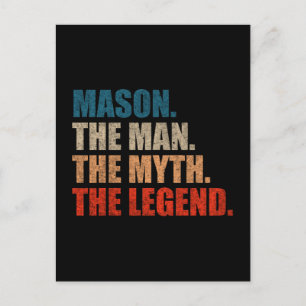 Mason der Mann der Mythos die Legende Postkarte