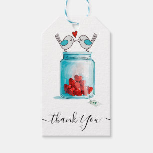 Mason-Glas der Liebe Danke Geschenkanhänger