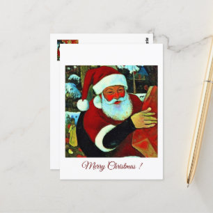 Mason-Glas Weihnachtsmann Postkarte