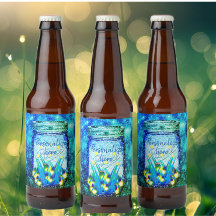 Mason Jar Blitzkäfer glühend blau