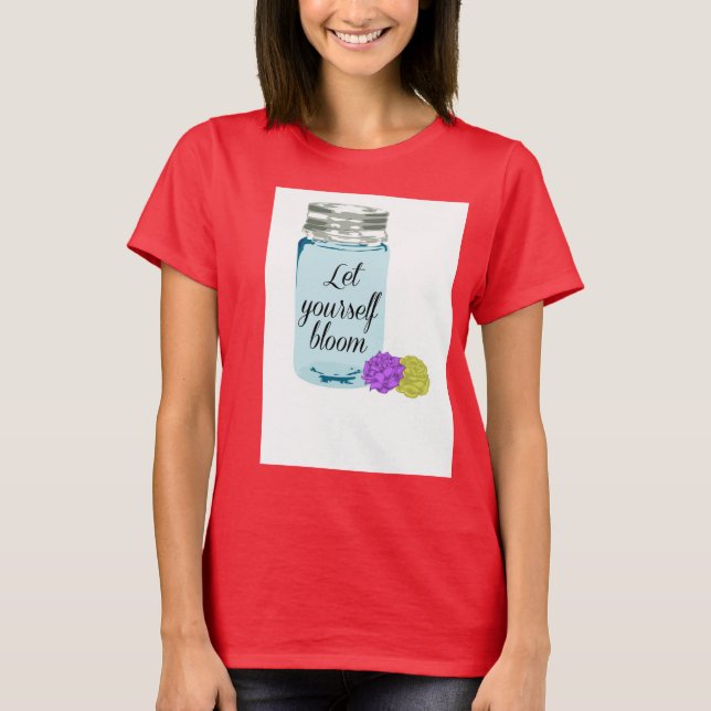 Mason jar Bloom Shirt (Vorderseite)