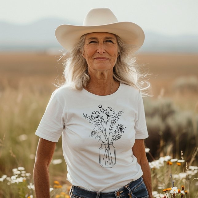 Mason Jar Blume T-Shirt (Von Creator hochgeladen)