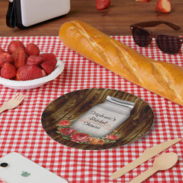 Mason Jar Blume Wreath Brautparty Pappteller