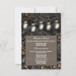 Mason Jar Camouflage Hochzeitskarten Einladung