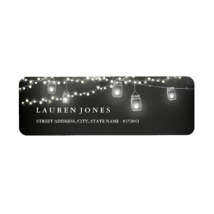 Mason Jar Chalkboard Address Labels