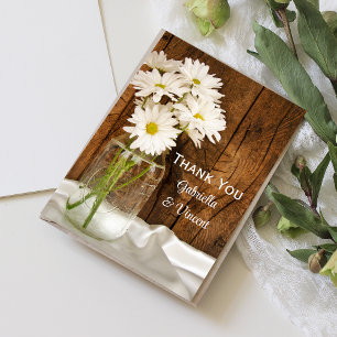 Mason Jar Daisies Pays Grange Mariage Merci