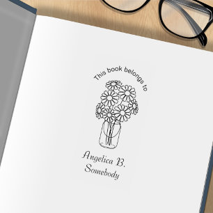 Mason Jar Daisy Blume Bouquet Buchzeichen Gummistempel