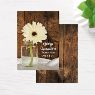 Mason Jar Daisy Vielen Dank Quinceañera Gefälligs 