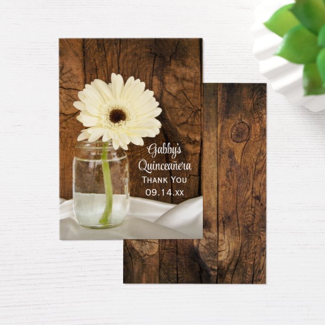 Mason Jar Daisy Vielen Dank Quinceañera Gefälligs  (Schreibtisch)