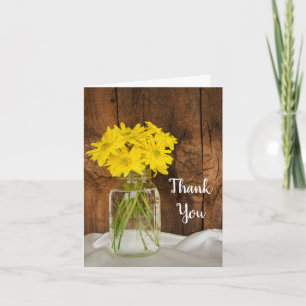 Mason Jar et Daisies Country Bridesmaid Merci
