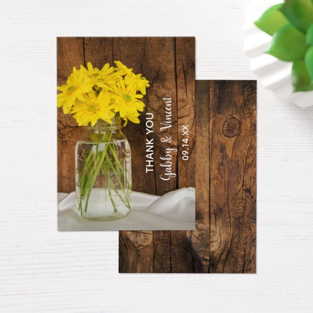 Mason Jar et Daisies Mariage campagnard Favoriser  (Bureau)