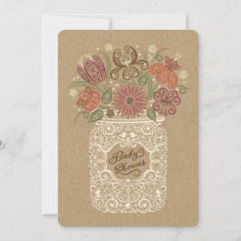 Mason Jar Fall Babydusche Einladung