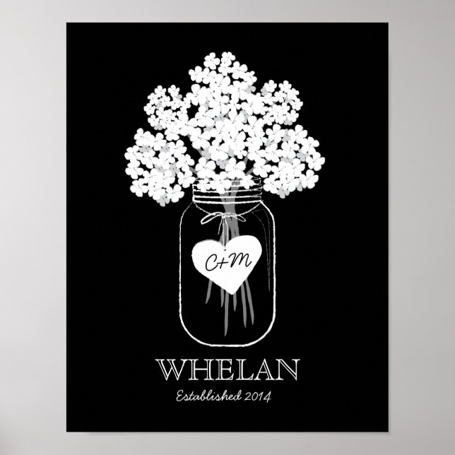 Mason Jar Family Established Marriage Poster (Vorne)