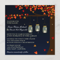Mason Jar Fireflies Eichenbaum Hochzeitsempfang