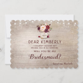 Mason Jar Floral Rustic werden Sie meine Bridesmai Einladung